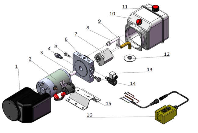 What are the main components of hydraulic
